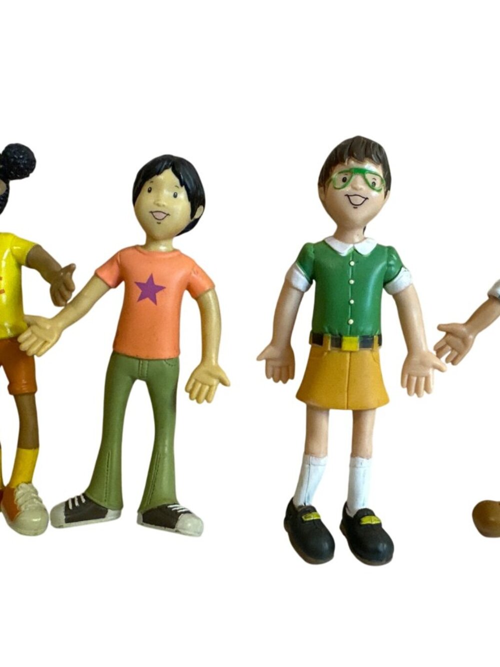 Superkids Reading Program Lot of 4 Dolls Figures 4" Sal Frits Ettabetta Tic Toy